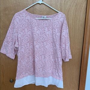 Elegant Pink Floral Women's Top